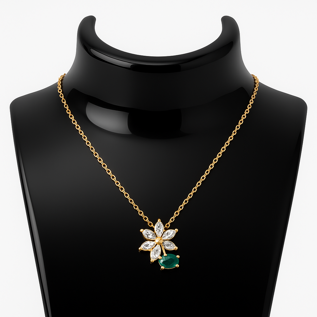 Floral Elegance 18K Gold Plated Necklace