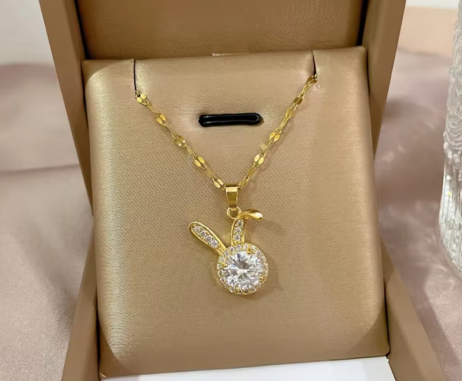Bunny Ears Round Necklace – Cute & Chic Collection