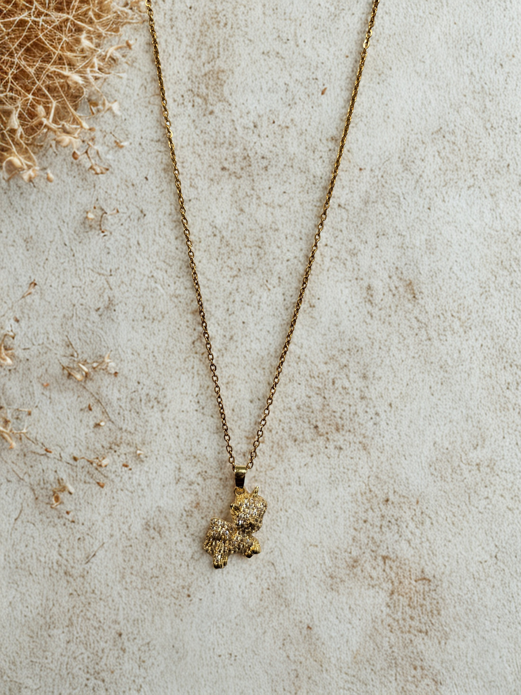 18K Gold Plated- Tarnish Resistance Cupid Pendant Necklace