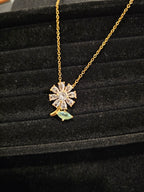 18k Gold Plated - Tarnish Resistance Flower Pendant Necklace