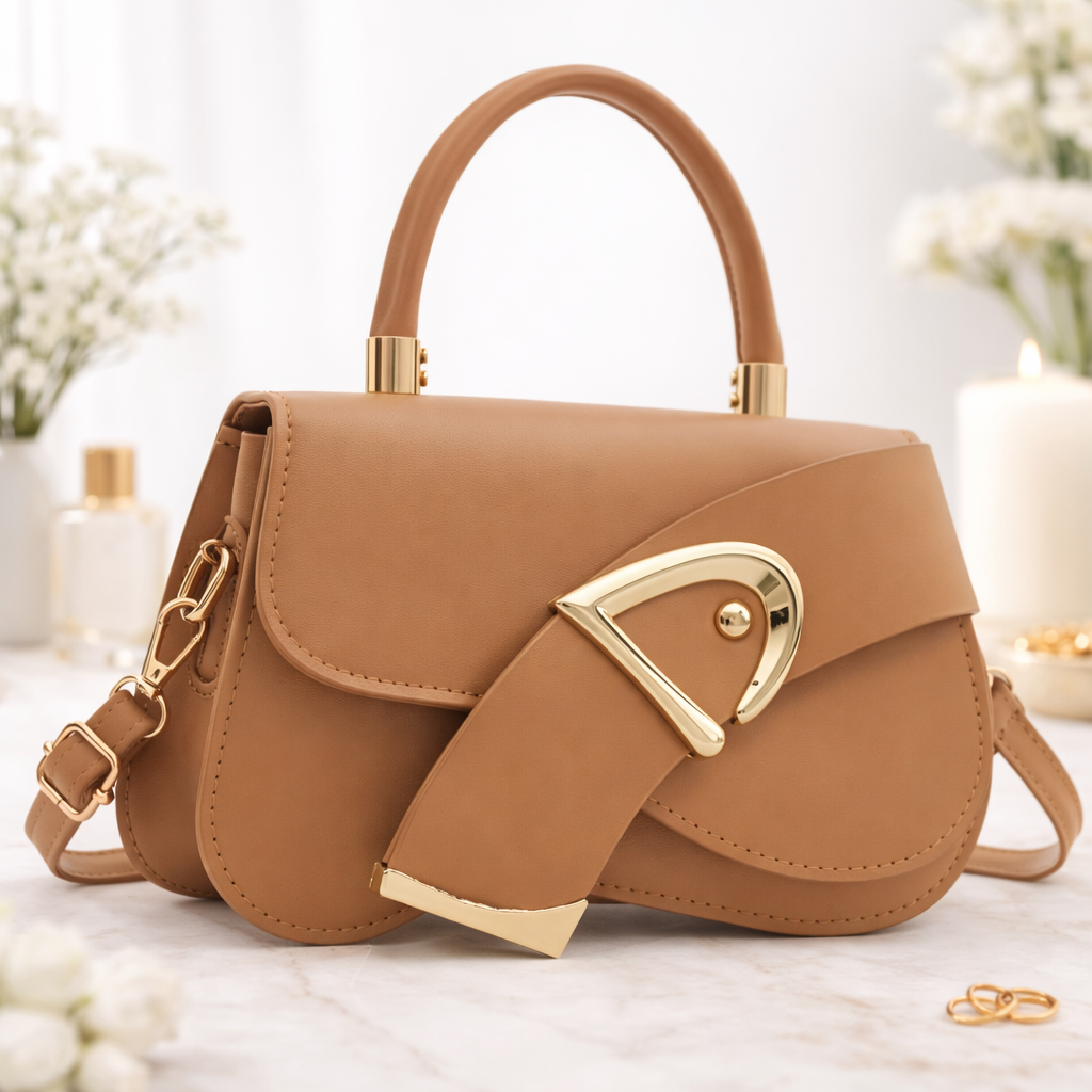Golden Arc Handle Bag
