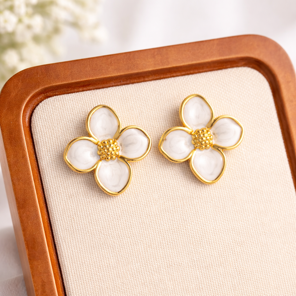 Delicate Bloom Petal Earrings