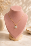 Crystal Bloom Pendant Necklace – 18K Gold Plated Stainless Steel | Tarnish Resistant