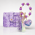 Purple Crystal Wristlet Wallet Set