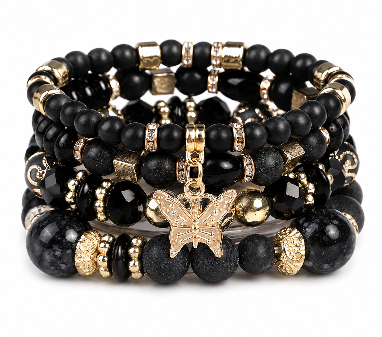 Butterfly Beaded Charm Bracelets