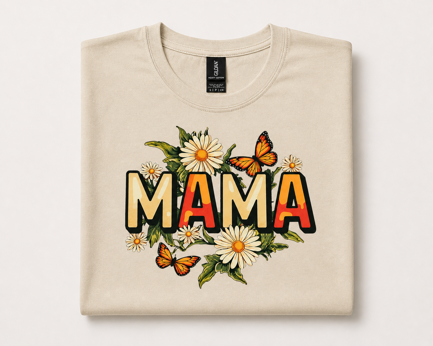 Mama Flower Tan T-Shirt