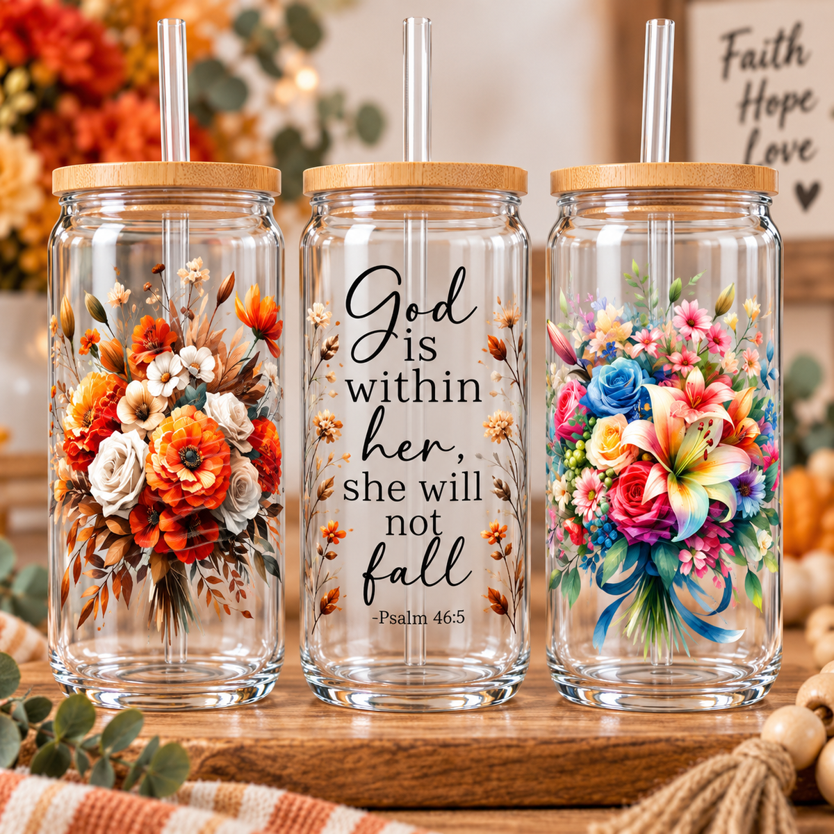 God is within her, She will not fall- Cups