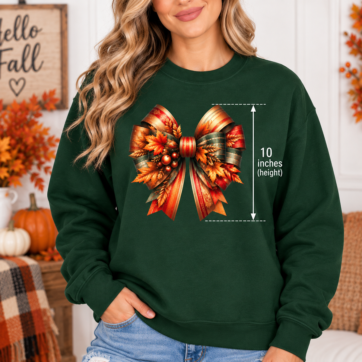 Autumn Harvest Bow T-Shirt & Sweatshirt | Fall Graphic Shirt