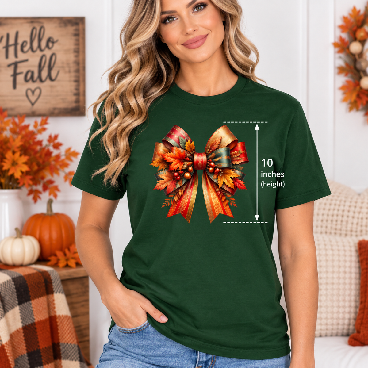 Autumn Harvest Bow T-Shirt & Sweatshirt | Fall Graphic Shirt