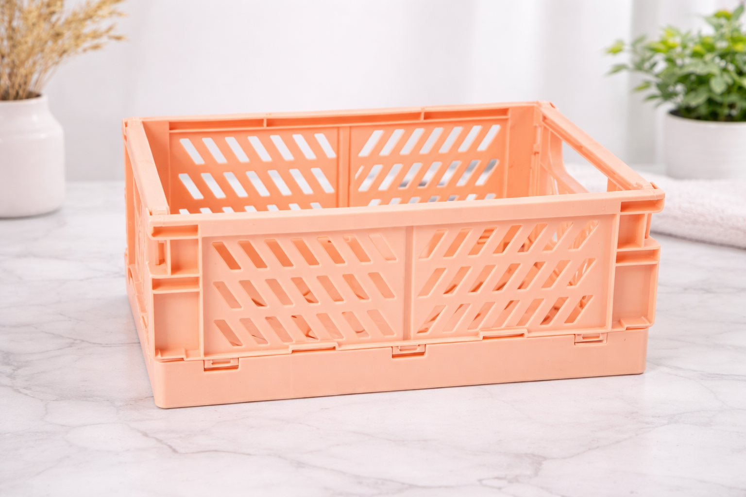 Foldable Storage Crate – Collapsible Plastic Organizer Bin for Home, Office & Car