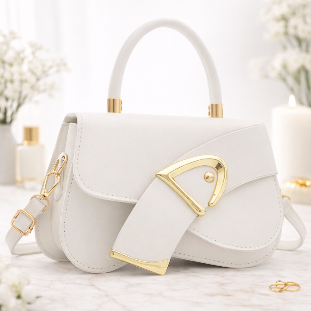 Golden Arc Handle Bag