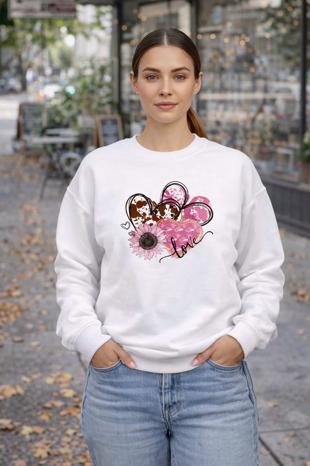 Floral Love Heart Sweatshirt