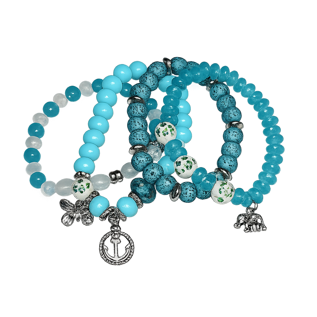 Coastal Charm Bracelet Stack Set