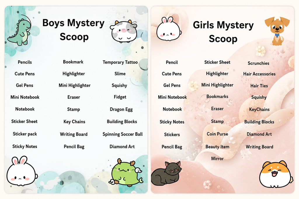 Girl & Boys Mystery Scoop 10-15 items