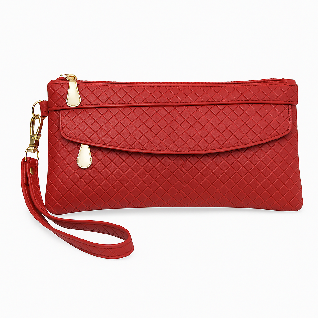 Trendy Textured Wrist Wallet