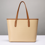 Croc-Embossed Leather Tote Bag