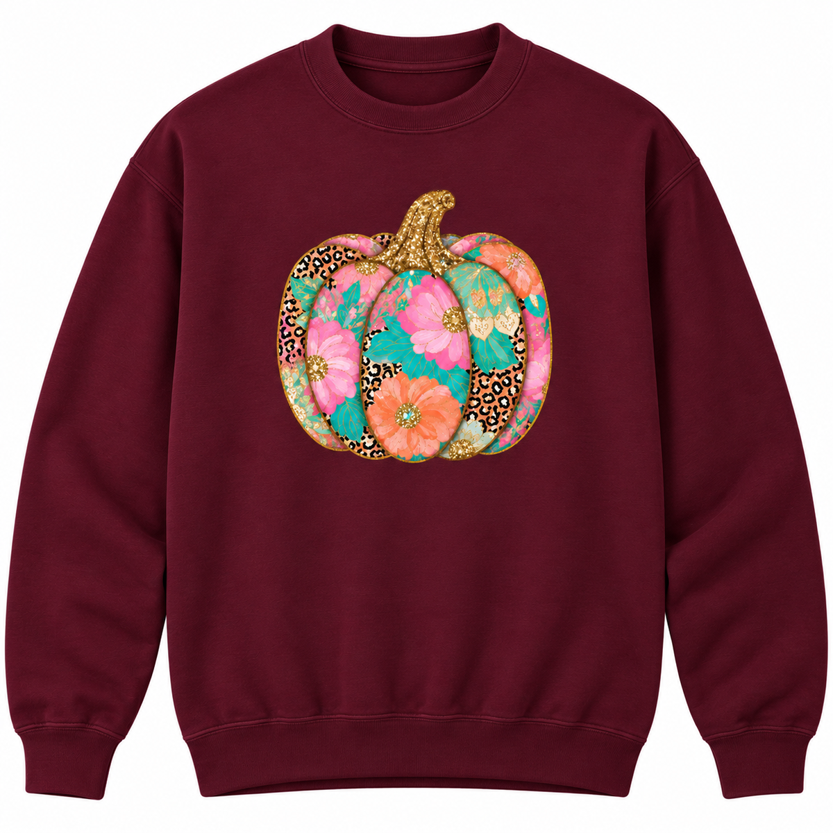 Floral Leopard Pumpkin Fall Tee & Sweatshirt