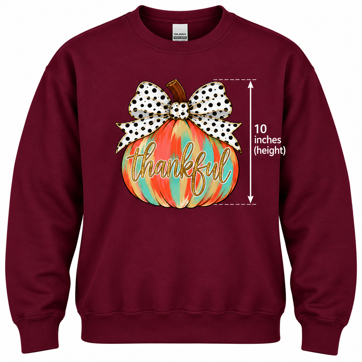 Thankful Pumpkin & Bow Fall Tee & Sweatshirt