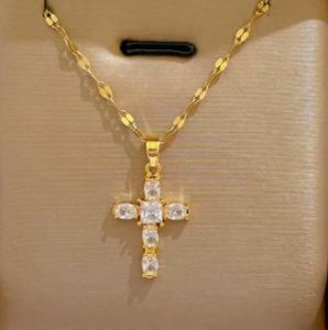 Crystal Cross Necklace – Classic Radiance Collection