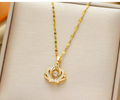 18K Gold Plated- Stainless Steel Crown Necklace – Royal Sparkle Collection