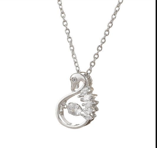 Swan Crystal Necklace – Grace & Elegance