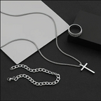 Men's Cross Necklace Set
