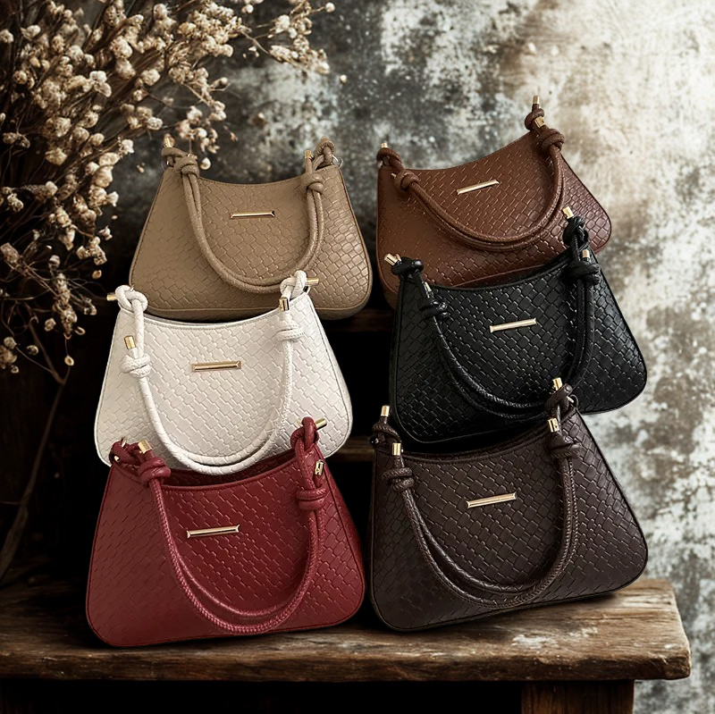 Knot-Handle Woven Mini Bag