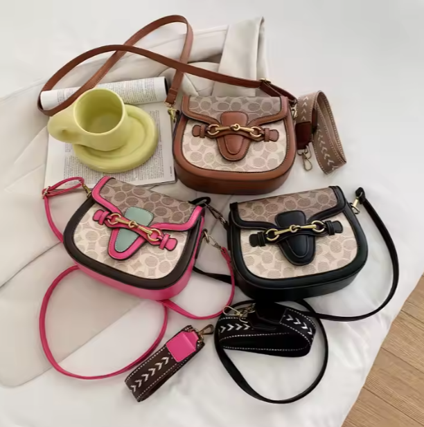 Elegant Designer PU Leather Flap Crossbody Purse