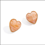 💕 ColorPop Acrylic Heart Stud Earrings