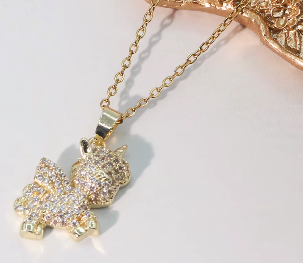 18K Gold Plated- Tarnish Resistance Cupid Pendant Necklace